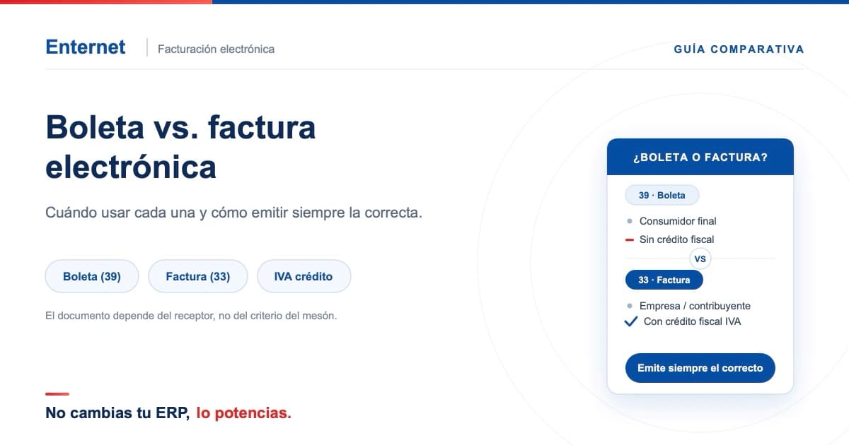 Boleta vs. factura electrónica: cuándo usar cada una