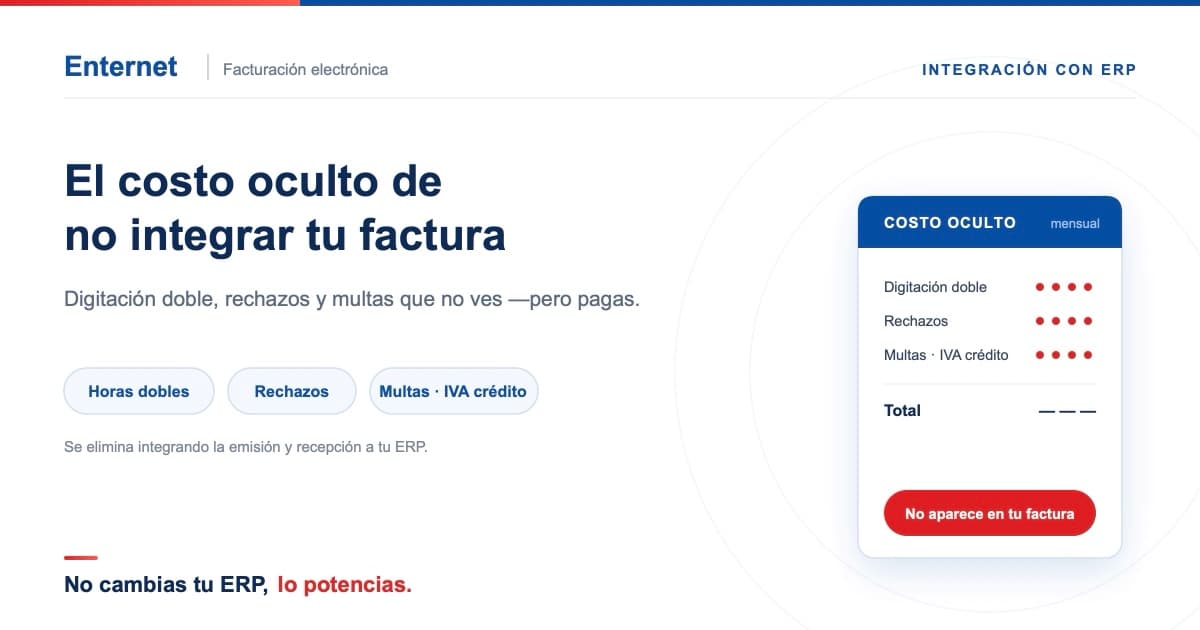 El costo oculto de no integrar la factura electrónica con tu ERP